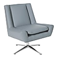 Office Star™ Faux Leather Guest Chair, Gray/Aluminum
