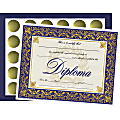 Flipside Diploma/Graduation All-in-1 Set - 8.50" x 11" - Blue, Gold - Paper