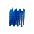 Amscan Glitter Spiral Birthday Candles, 3-1/4", Blue, 24 Candles Per Pack, Set Of 8 Packs
