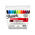 Sharpie® Permanent Fine-Point Markers, Assorted Colors, Pack Of 12