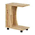 South Shore Kodali Mobile Side Table, 24"H x 19-1/2"W x 11-3/4"D, Natural Wood 1 thumbnail image