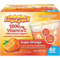 Emergen-C Powder Drink Mix, Super Orange, 0.32 Oz Per Packet, Box Of 60 Packets