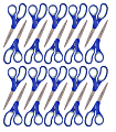Office Depot® Brand Soft Handle Stainless Steel Scissors, 8", Bent, Blue/Gray, Case Of 20 Scissors 1 thumbnail image