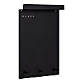 Kate and Laurel Mezzo Magnetic Wall Organizer With Hooks, 15” x 24”, Black, Black Metal Frame 1 thumbnail image
