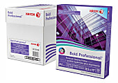 Xerox® Bold Professional Premium Quality Inkjet Or Laser Paper, Letter Size (8 1/2" x 11"), Ream Of 500 sheets, Case of 5 reams, FSC® Certified, 24 Lb, 98 Brightness