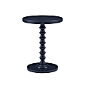 Powell Jarsky Round Spindle Side Table, 22-1/4"H x 17"W x 17"D, Navy