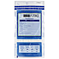 Custom Vertical Dual Pocket Premier Check Deposit Bags, 9" x 15", Blue/Clear, Pack Of 100 Bags