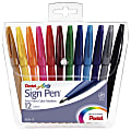 Pentel® Sign Pens®, Fine Point, 2.0 mm, Assorted Ink Colors, Pack Of 12 Pens