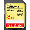 SanDisk 8GB Extreme Secure Digital High Capacity (SDHC) Card - 8 GB