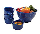 Rachael Ray Garbage Bowl And Ramekins Set, 10 Oz, Blue