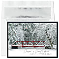 Custom Embellished Holiday Cards And Foil Envelopes, 7-7/8" x 5-5/8", Winter Crossing, Box Of 25 Cards 1 thumbnail image