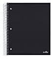 Office Depot® Brand Stellar Poly Notebook, 8" x 10-1/2", 5 Subject, Wide Ruled, 200 Sheets, Black