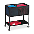 Lorell™ Steel Mesh Hanging Letter-Size Mobile File Cart, Black