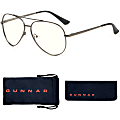 GUNNAR Gaming & Computer Glasses - Maverick, Gunmetal, Clear Tint - Gunmetal Frame/Clear Lens