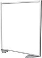 Ghent Floor Partition With Aluminum Frame, 53-7/8"H x 48"W x 2"D, Clear