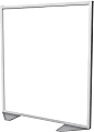 Ghent Floor Partition With Aluminum Frame, 53-7/8"H x 48"W x 2"D, Clear 1 thumbnail image