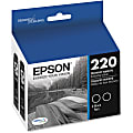 Epson® R12X DuraBrite® Ultra Black Ink Cartridges, Pack Of 2, T220
