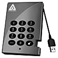 Apricorn Aegis Padlock 500GB Portable External Hard Drive, 8MB Cache, USB 2.0, Gray
