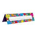 Teacher Created Resources Tented Name Plates, 7" x 11 1/2", Happy Stars, Pre-K - Grade 8, 36 Plates Per Pack, Set Of 4 Packs 1 thumbnail image