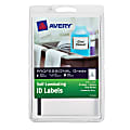 Avery® Heavy-Duty Self-Laminating ID Labels, 746, Handwritable, 3 3/4" x 2 3/4", Gray/White, Pack Of 8