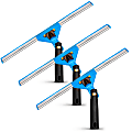 Gritt Commercial Swivel Window Squeegees With Quick Release, 14", Blue/Silver/Black, Pack Of 3 Squeegees 1 thumbnail image