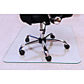 Floortex Cleartex Glaciermat Glass Rectangular Chair Mat - Hard Floor, Home, Office, Carpet - 40" x 53"x 0.20" Thickness - Rectangle - Glass - Clear 1 thumbnail image