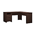 Bush Business Furniture Buena Vista 60"W L-Shaped Corner Desk, Madison Cherry, Standard Delivery