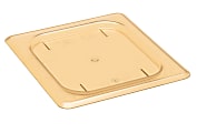 Cambro H-Pan High-Heat GN 1/6 Flat Covers, 3/8"H x 6-3/8"W x 7"D, Amber, Pack Of 6 Covers