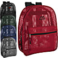 Trailmaker Mesh Backpacks, Assorted Colors (Black, Blue, Red, Gray, Green), Pack Of 24 Backpacks
