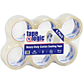 Tape Logic® Acrylic Sealing Tape, 3" Core, 2" x 55 Yd., Clear, Pack Of 6