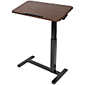 Mount-It! Adjustable-Height Overbed Standing Desk, With Tilt Tabletop, Brown