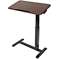 Mount-It! Adjustable-Height Overbed Standing Desk, With Tilt Tabletop, Brown 1 thumbnail image