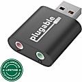Plugable USB Audio Adapter with 3.5mm Speaker-Headphone and Microphone Jack, Add an External Stereo Sound Card to Any PC, USBAUDIO 1 thumbnail image