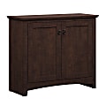 Bush Furniture Buena Vista Small Storage Cabinet with Doors, Madison Cherry, Standard Delivery