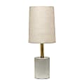Lalia Home Antique Brass Concrete Table Lamp, 18-1/2"H, Khaki Shade/Cement Base 1 thumbnail image