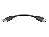 Eaton Tripp Lite Series USB 3.0 SuperSpeed Extension Cable (A M/F), Black, 6-in. (15.24 cm) - USB extension cable - U32406NBK 1 thumbnail image