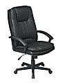 Office Star™ Deluxe Bonded Leather High-Back Executive Chair, Black