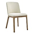 Eurostyle Tilde Fabric Side Accent Chairs, Sand/Walnut, Set Of 2 Chairs