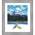 Amanti Art Rectangular Picture Frame, 24” x 28" With Mat, Flair Polished Nickel 1 thumbnail image