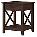 Bush® Furniture Key West End Table With Storage, 24"H x 20"W x 20"D, Bing Cherry, Standard Delivery