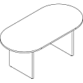 Lorell Prominence 2.0 Racetrack Conference Table, 29"H x 72"W x 36"D, x 1" Thickness Top, Gray 1 thumbnail image