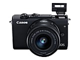Canon EOS M200 - Content Creator Kit - digital camera - mirrorless - 24.1 MP - APS-C - 4K / 25 fps - 3x optical zoom EF-M 15-45mm IS STM lens - Wi-Fi, Bluetooth - black