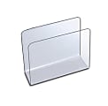 Azar Displays Small Lateral Desk File Holders, 4-1/2"H x 5-3/4"W x 2-1/2"D, Clear, Pack Of 4 File Holders