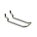 Azar Displays Safety Hooks, 1/8"H x 1"W x 3"D, Silver, Pack Of 50 Hooks