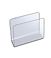 Azar Displays Large Lateral Desk File Holders, 7-1/2"H x 9-3/4"W x 4"D, Clear, Pack Of 4 File Holders 1 thumbnail image