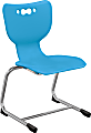 MooreCo Hierarchy Armless Cantilever Chair, 16" Seat Height, Blue