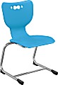 MooreCo Hierarchy Armless Cantilever Chair, 16" Seat Height, Blue 1 thumbnail image