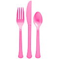 Amscan Boxed Heavyweight Cutlery Assortment, Bright Pink, 200 Utensils Per Pack, Case Of 2 Packs 1 thumbnail image