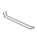 Azar Displays Galvanized Metal Safety Loop Hooks, 8" x 1", Pack Of 50 Hooks