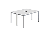 Boss Office Products Simple System Double Desk, Face To Face, 30”H x 66”W x 29-1/2”D, White 1 thumbnail image